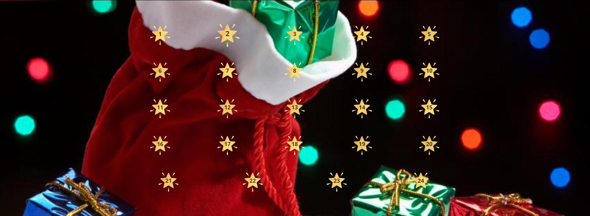 Click on a star to discover our Advent Windows!